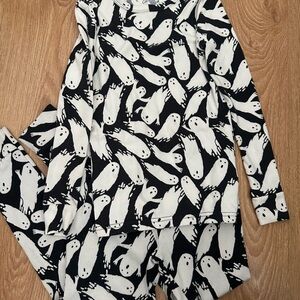 Cat & Jack Black and White Ghost Print Set